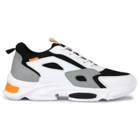 Corstyal men casual comfortably fancy Stylish sneakers outdoor shoes - White, Ind 10