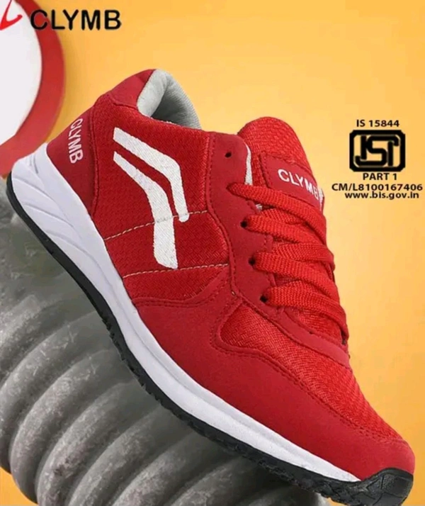 Clymb saga sports shoes for men  - Red, Ind 10
