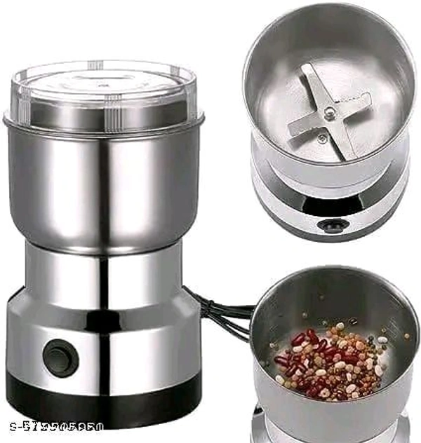 Spice Grinder PCENFAP043 Portable -Electric Grain Mill Grinder Stainless Steel Dry Grain Spices Cereals Seasonings Coffee Bean Grinder Machine (Pack  
