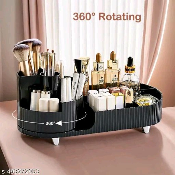 Rotating PCENFAP050 Makeup Organizer For Vanity, 360° Rotating Bathroom Organizer, Cosmetic Toiletries Perfume Storage Organizer for Dressing Table Countertop Bedroom Bathroom Makeup Room (ivory)
 