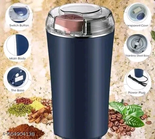 Grinder PCENFAP051 for Spices Portable Electric Grinder Mini Spice Masala Grinder for Coffee Bean, Push Button Control 200W Stainless Steel
