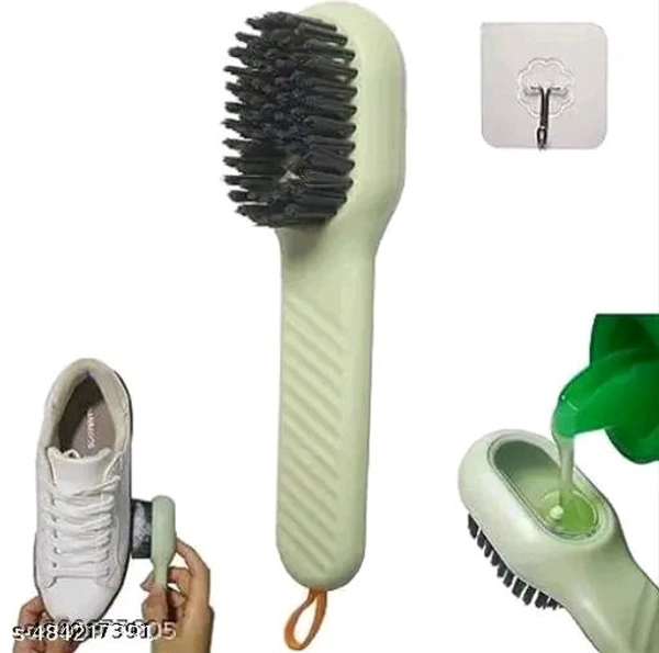 Liquid PCENF5429 Adding Soft Fur Cleaning Brush, Multifunctional Shoe Brush, Long Handle Liquid Adding Cleaning Brush Clothes Cleaning Tools
 
