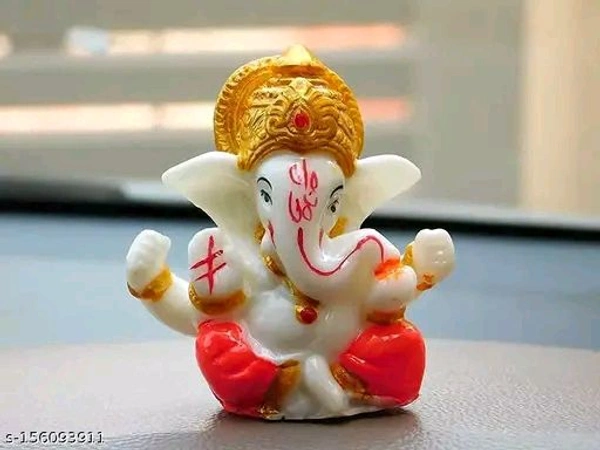 Eenfnety ™ ENFPC85002 Polyresin Meditating Lord Ganesha Idols for Home Decor, car Dashboard, and Office Decor, Showpiece for Living Room 2.3 x 2.3 Inch/3  