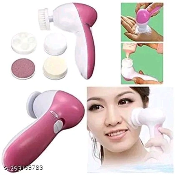 5 PCENFAP065 in 1 Face Facial Exfoliator Electric Massage Machine Care & Cleansing Cleanser Massager Kit For Smoothing Body Beauty Skin Cleaner facial massager machine for face
 