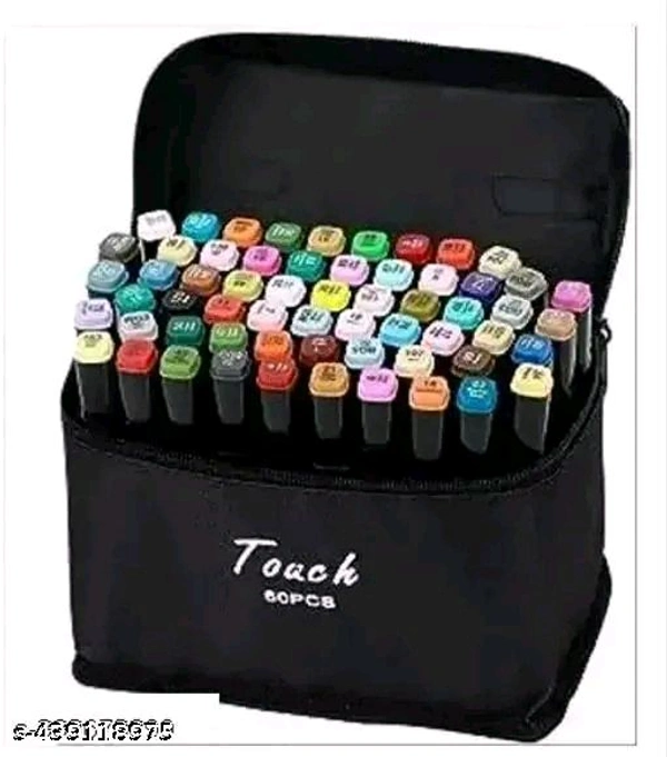 48:PCS PCENFAP082 TOUCH COLOUR PEN 48 COLOURS ART MARKERS SKETCH PEN WITH DUAL TIPS-FINE BROAD CHISEL ART SUPPLIES FOR COLOURING SKETCHING AND DRAWING WITH MARKER CASE PEN (48PSC)
 