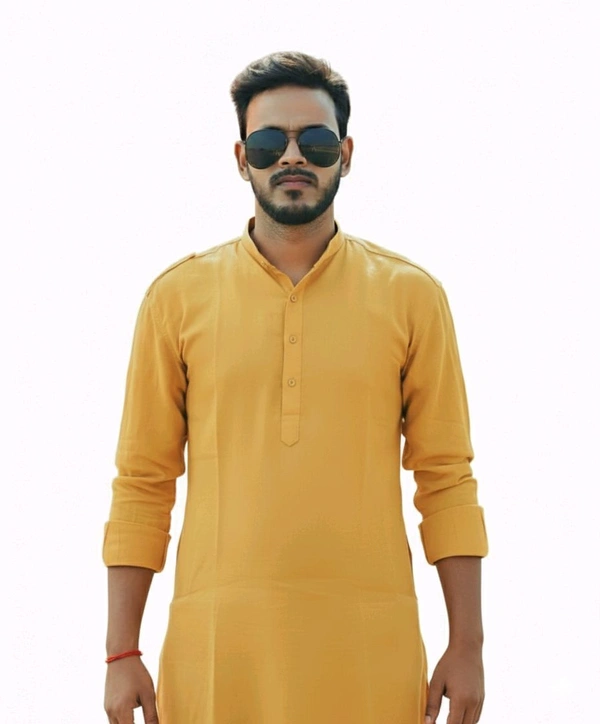 Eenfnety ™ 100% Cotton Solid Long Length Casual Kurta - Regular Fit (Available in Plus Sizes)