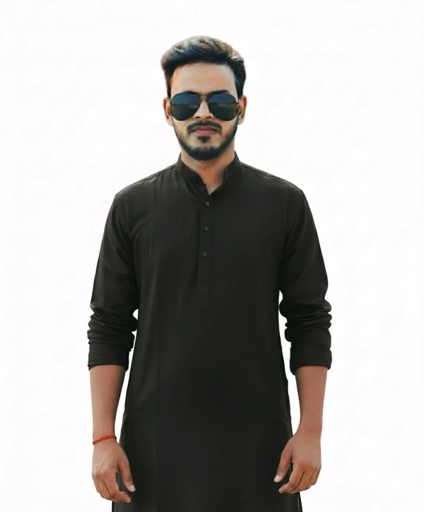 Eenfnety ™ 100% Cotton Solid Long Length Casual Kurta - Regular Fit (Available in Plus Sizes)