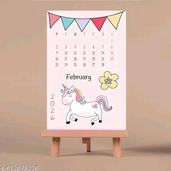 2026 Aesthetic Mini Desk Calendar with Wooden Easel Stand.
Name: 2026 Aesthetic Mini Desk Calendar with Wooden Easel Stand.

Organize your month in style with this charming mini desktop calendar for January 2026.  