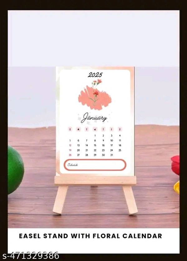 2026 Aesthetic Mini Desk Calendar with Wooden Easel Stand.
Name: 2026 Aesthetic Mini Desk Calendar with Wooden Easel Stand.

Organize your month in style with this charming mini desktop calendar for January 2026. Featuring a delicate floral design and a soft color  