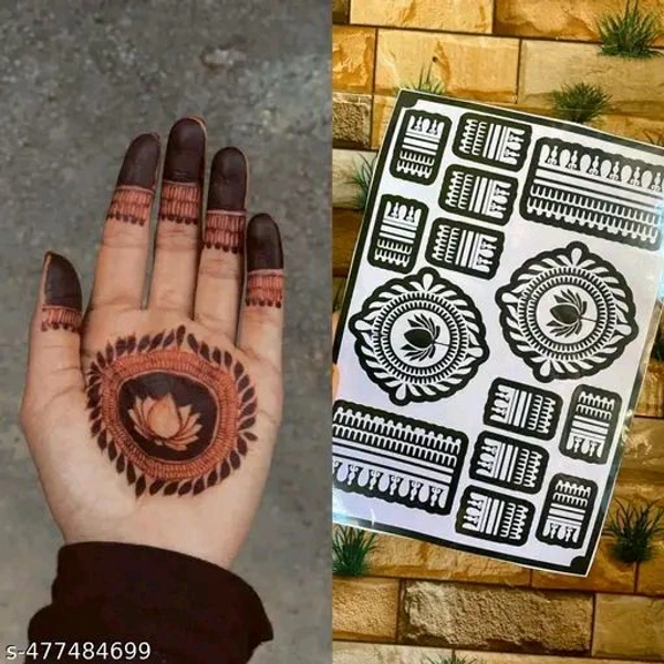 Eureka's Henna Stencil Tattoo For Girls, Women's And Kids| Latest Mehendi Stencil
 