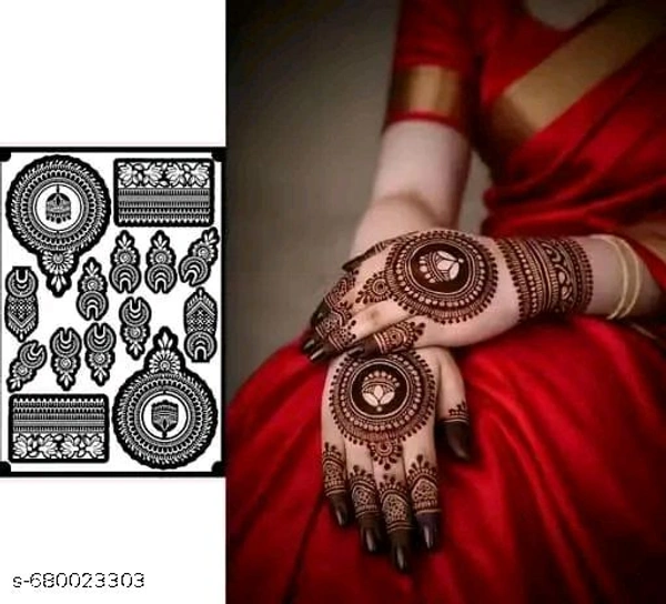 Eureka's Henna Stencil Tattoo For Girls, Women's And Kids| Latest Mehendi Stencil
 