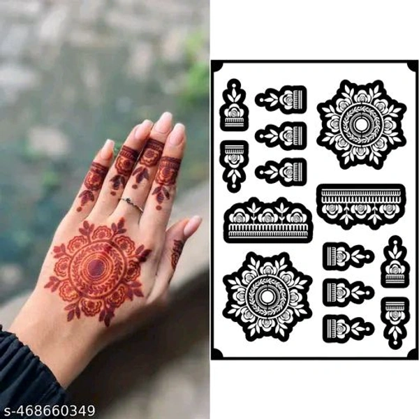 Eureka's Henna Stencil Tattoo For Girls, Women's And Kids| Latest Mehendi Stencil
 