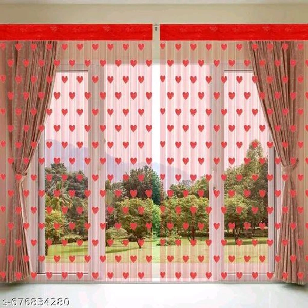 Polyester Solid Pattern Beautiful Threads String Door Curtain, Window Curtain, Coloured String Curtains, Decorative Curtains - 7 Feet, Pack of 1,Pink-Solid
 