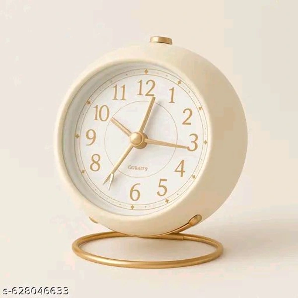 ARLETTE Twin Bell Silver Clock Table Alarm Clock with Night LED Light Display Alarm Clock for Bedroom Heavy Sleepers Kids and Students Alarm Clock Non-Ticking (Silver)icking (Silver)
 