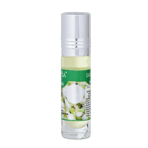 Santosa Mogra (Arabian Jasmine) Attar � Long-Lasting Ittar for Men & Women | Perfect for Gym & Everyday Use (6ml (Pack of 1))