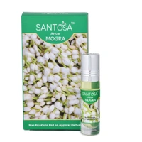 Santosa Mogra (Arabian Jasmine) Attar � Long-Lasting Ittar for Men & Women | Perfect for Gym & Everyday Use (6ml (Pack of 1))