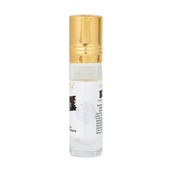 Santosa White Oud Non-Alcoholic Roll-On Attar Perfume - Long-Lasting Itra for Men & Women | Premium Ittar with White Oud Essence (6ml (Pack of 1))