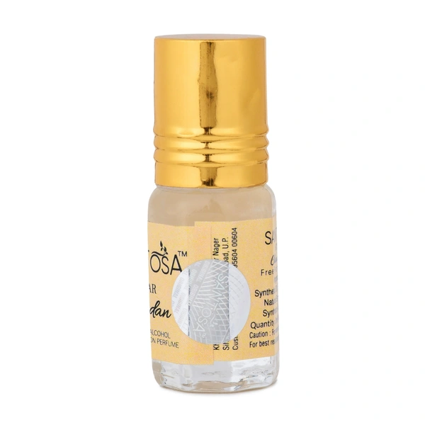 Santosa Chandan Attar |Free From Alcohol Apparel Rool on Perfume 3ml | Fragrance, Temple-Ready Roll-On for Khatu Shyam Blessings & Pooja Rituals Pack of 1