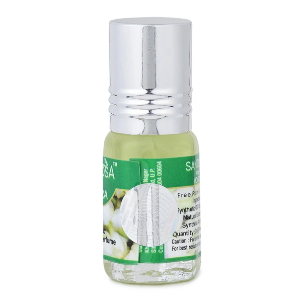 Santosa Mogra Attar |Free From Alcohol Apparel Rool on Perfume 3ml | Fragrance, Temple-Ready Roll-On for Khatu Shyam Blessings & Pooja Rituals Pack of 1