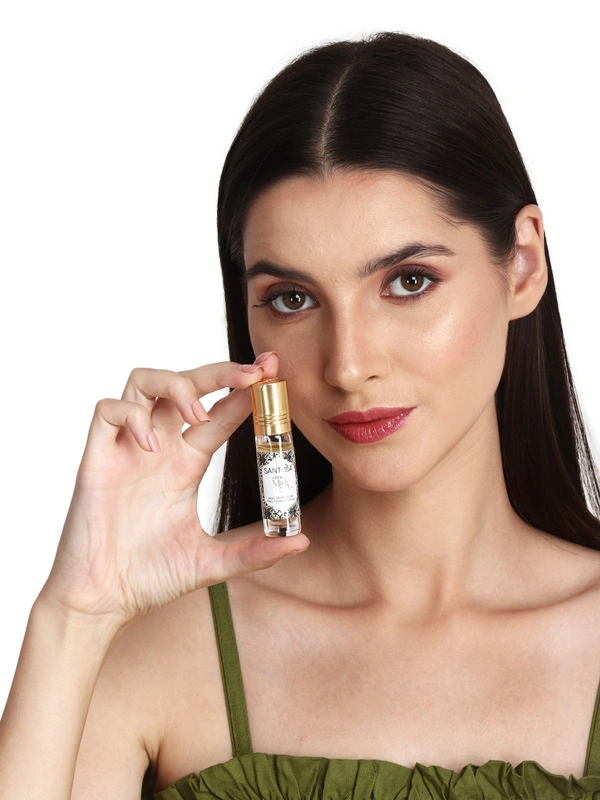 Santosa Misk Attar 6ml - Alcohol-Free, Premium Musk & Leathery Notes, Long-Lasting Roll-On, Best Original Musk Attar for Men & Women