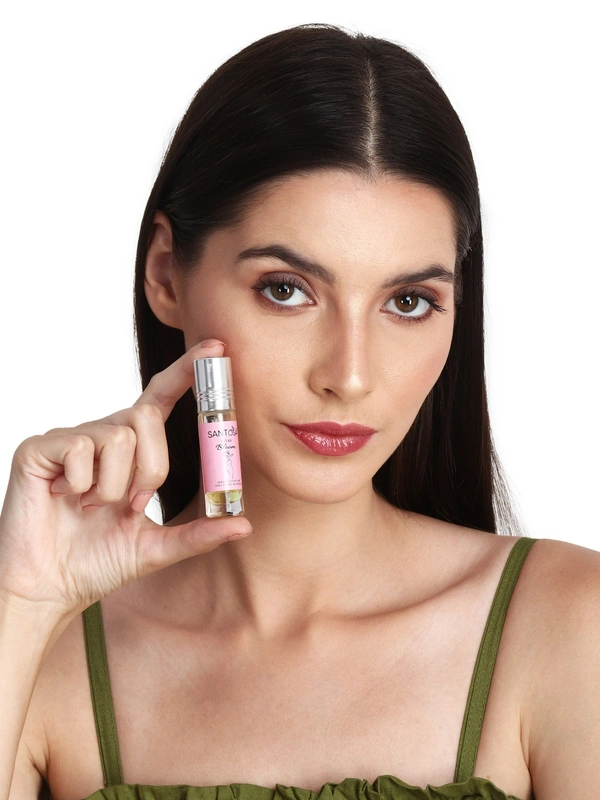 Santosa Bloom Attar 6ml - Premium Alcohol-Free, Fresh Floral Scent, Long-Lasting Roll-On | Best Tuberose (Rajnigandha) Ittar, Itar, and Perfume Oil for Women | Original Middle Eastern Attar