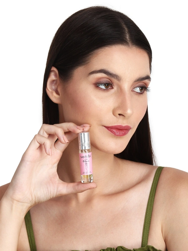 Santosa Bloom Attar 6ml - Premium Alcohol-Free, Fresh Floral Scent, Long-Lasting Roll-On | Best Tuberose (Rajnigandha) Ittar, Itar, and Perfume Oil for Women | Original Middle Eastern Attar