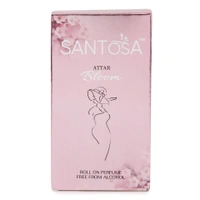 Santosa Bloom Attar 6ml - Premium Alcohol-Free, Fresh Floral Scent, Long-Lasting Roll-On | Best Tuberose (Rajnigandha) Ittar, Itar, and Perfume Oil for Women | Original Middle Eastern Attar