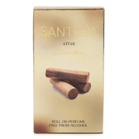 Santosa Original Sandal Attar (Chandan Itra) | Premium Alcohol-Free, Long-Lasting, Travel-Friendly Roll-On Ittar with Authentic Sandalwood Oil (6ml)