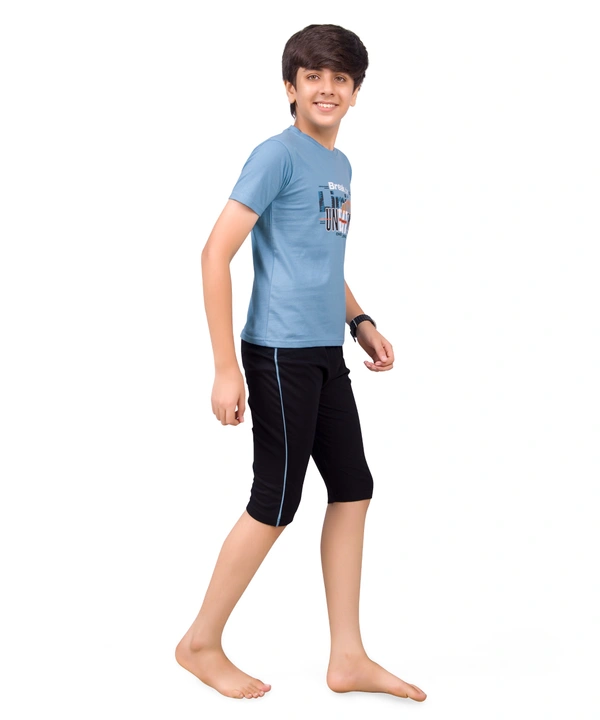 Vee MAX Vee Max Boys Printed Collar Night Suit - 5-6 Yrs
