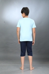 Vee MAX Vee Max Boys Printed Collar Night Suit - 13-14 Yrs