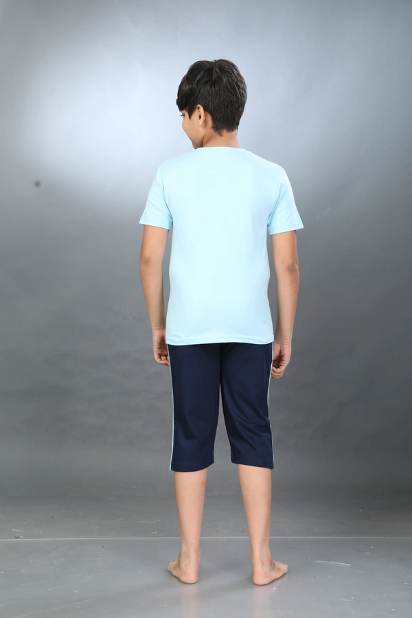 Vee MAX Vee Max Boys Printed Collar Night Suit - 13-14 Yrs