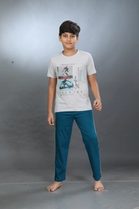Vee MAX Vee Max Boys Printed Collar Night Suit - 7-8 Yrs