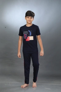 Vee MAX Vee Max Boys Printed Collar Night Suit - 6-7 Yrs