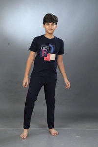 Vee MAX Vee Max Boys Printed Collar Night Suit - 6-7 Yrs