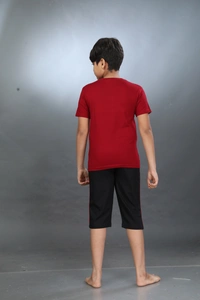 Vee MAX Vee Max Boys Printed Collar Night Suit - 4-5 Yrs
