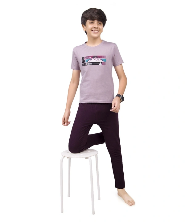 Vee MAX Vee Max Boys Printed Collar Night Suit - 13-14 Yrs