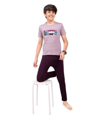 Vee MAX Vee Max Boys Printed Collar Night Suit - 13-14 Yrs