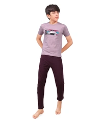 Vee MAX Vee Max Boys Printed Collar Night Suit - 13-14 Yrs