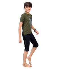 Vee MAX Vee Max Boys Printed Collar Night Suit - 13-14 Yrs