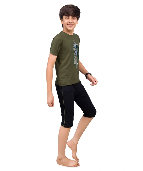 Vee MAX Vee Max Boys Printed Collar Night Suit - 13-14 Yrs