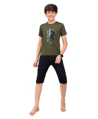 Vee MAX Vee Max Boys Printed Collar Night Suit - 13-14 Yrs