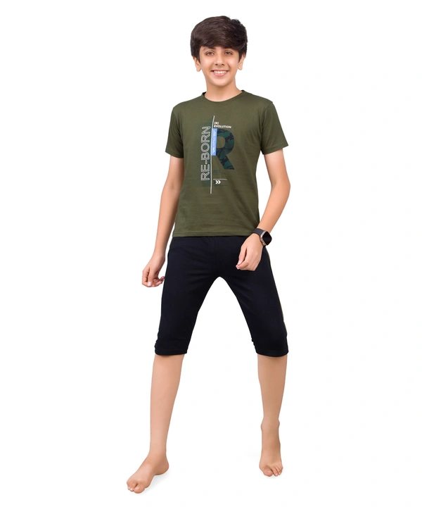 Vee MAX Vee Max Boys Printed Collar Night Suit - 13-14 Yrs