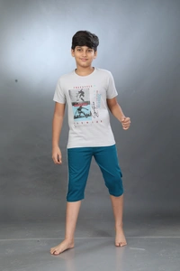 Vee MAX Vee Max Boys Printed Collar Night Suit - 7-8 Yrs
