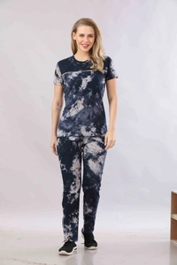 Vee MAX Vee Max Printed Womens Tie & Die Womens Night Suits - Navy Blue, S