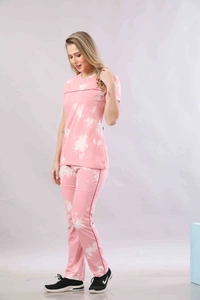 Vee MAX Vee Max Printed Womens Tie & Die Womens Night Suits - Pink, S