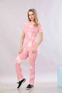 Vee MAX Vee Max Printed Womens Tie & Die Womens Night Suits - Pink, S