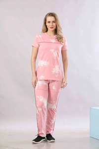 Vee MAX Vee Max Printed Womens Tie & Die Womens Night Suits - Pink, S