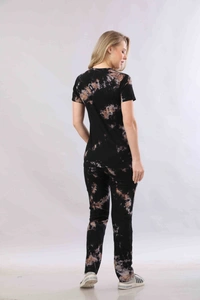 Vee MAX Vee Max Printed Womens Tie & Die Womens Night Suits - Black, S