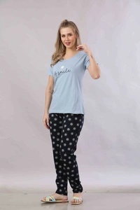 Vee MAX Vee Max Printed Womens  Womens Night Suits - Blue, XL
