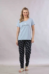 Vee MAX Vee Max Printed Womens  Womens Night Suits - Blue, XL